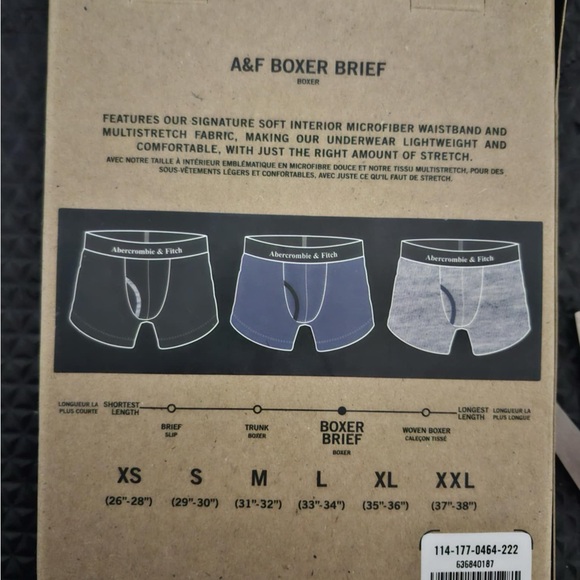 Abercrombie and Fitch Boxer Brief set size XS NIB - Picture 4 of 7